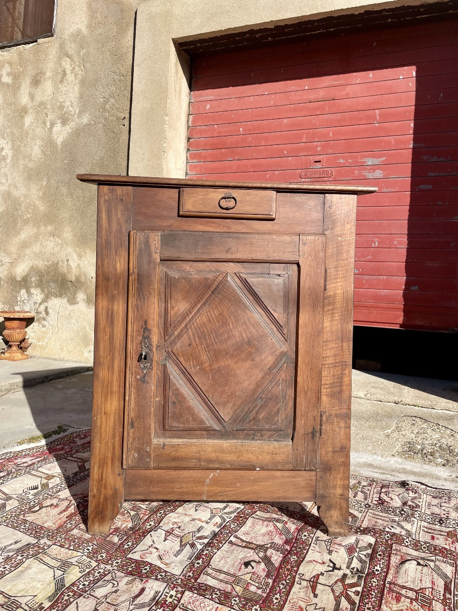 Encoignure Louis XIII, en noyer d’époque XVIIIem siècle -photo-6