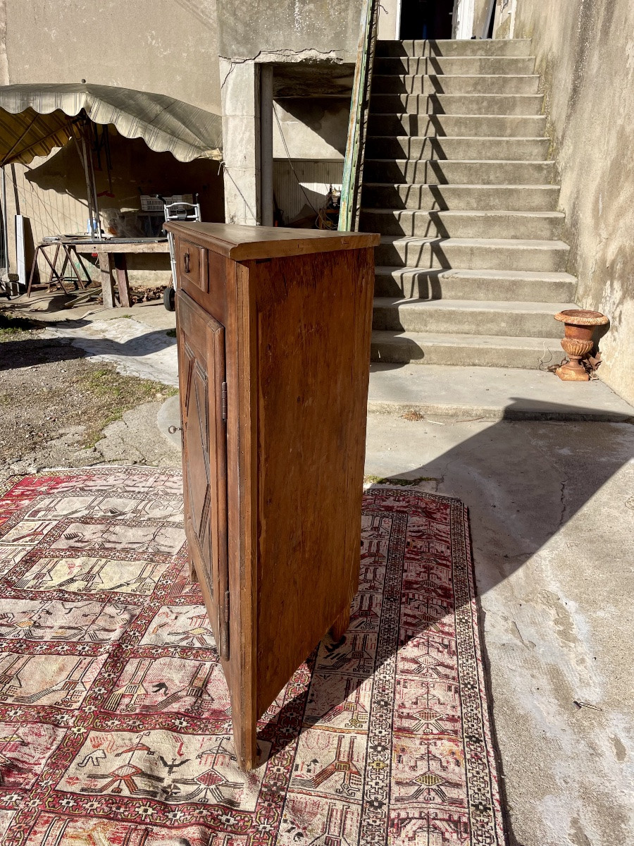 Encoignure Louis XIII, en noyer d’époque XVIIIem siècle -photo-7