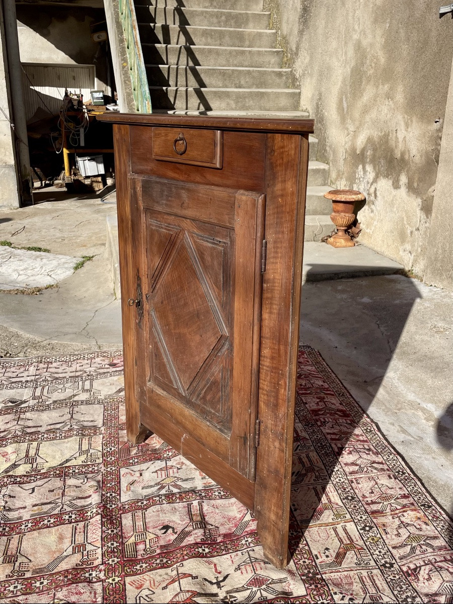 Encoignure Louis XIII, en noyer d’époque XVIIIem siècle -photo-8