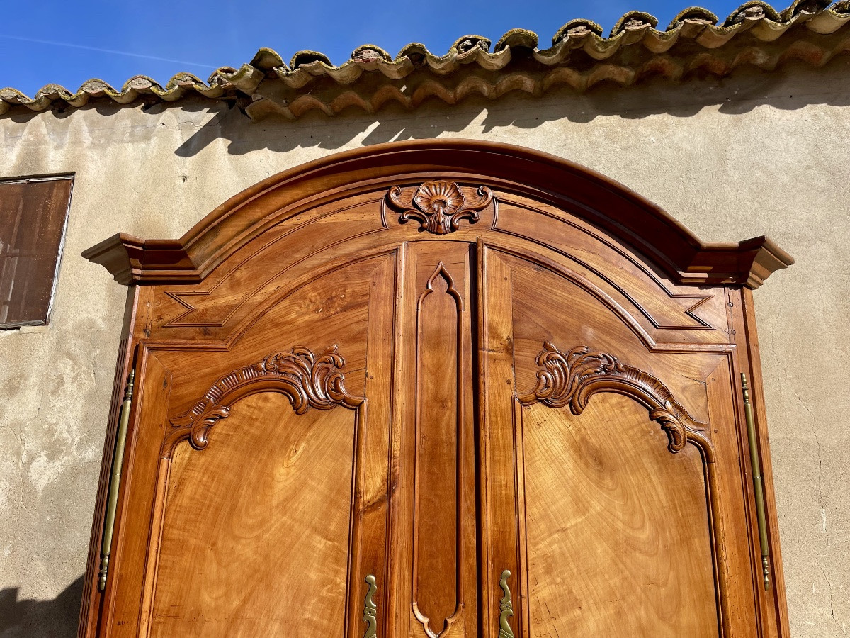 Louis XV Style Provençal Wardrobe In Walnut, 18th Century -photo-2