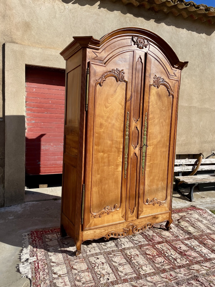 Louis XV Style Provençal Wardrobe In Walnut, 18th Century -photo-3