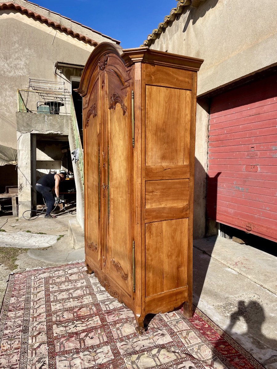 Louis XV Style Provençal Wardrobe In Walnut, 18th Century -photo-4
