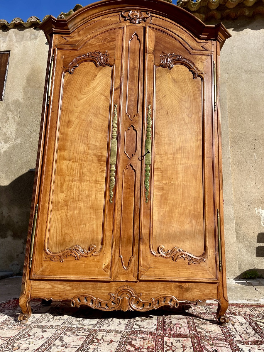 Louis XV Style Provençal Wardrobe In Walnut, 18th Century -photo-5