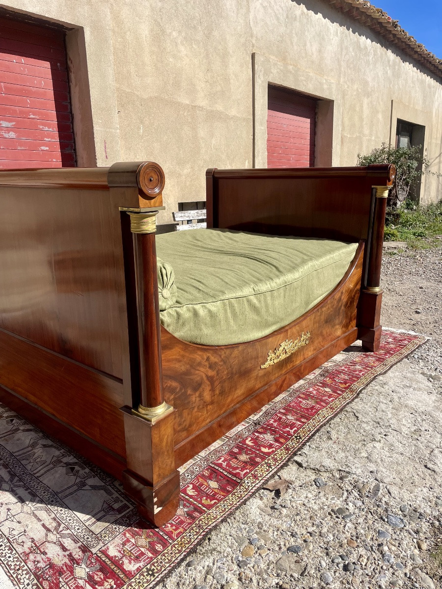 Empire-style Bed With Detached Mahogany Columns, Period Style -photo-3