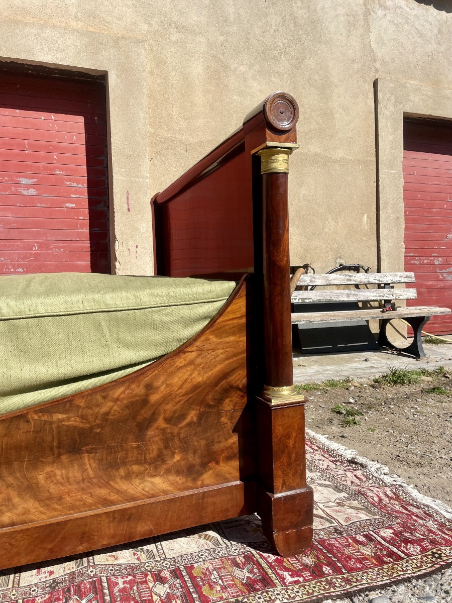 Empire-style Bed With Detached Mahogany Columns, Period Style -photo-4