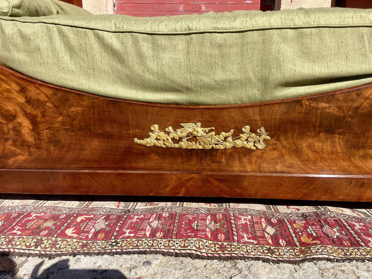 Empire-style Bed With Detached Mahogany Columns, Period Style -photo-1