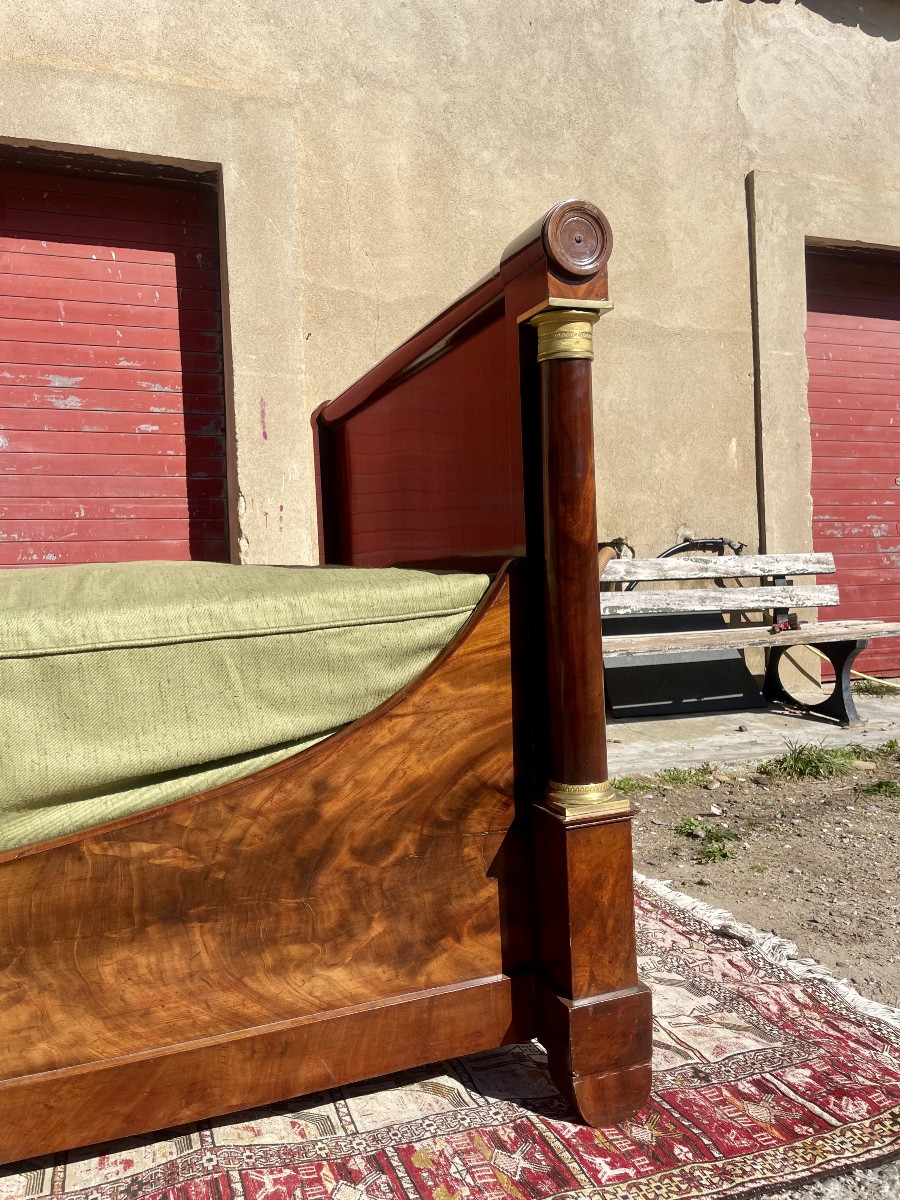 Empire-style Bed With Detached Mahogany Columns, Period Style -photo-3