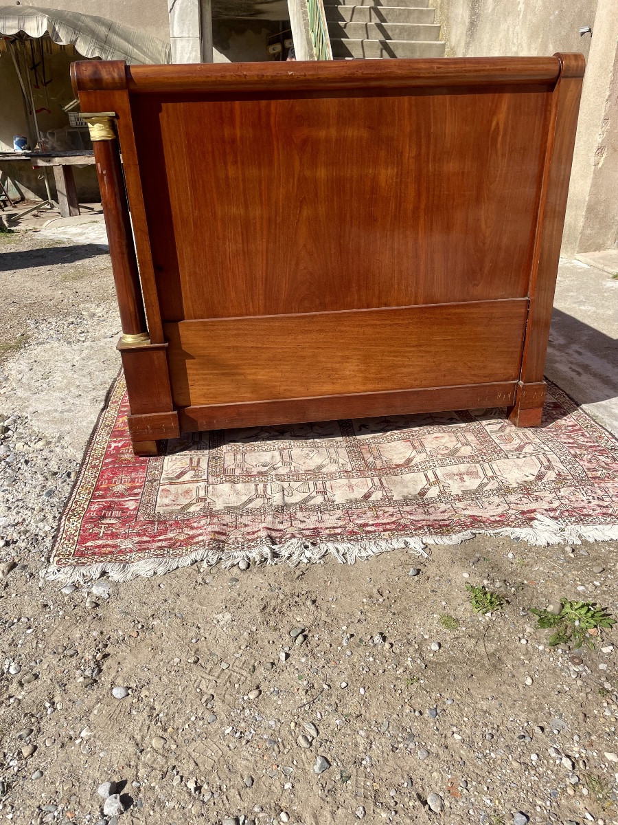 Empire-style Bed With Detached Mahogany Columns, Period Style -photo-4