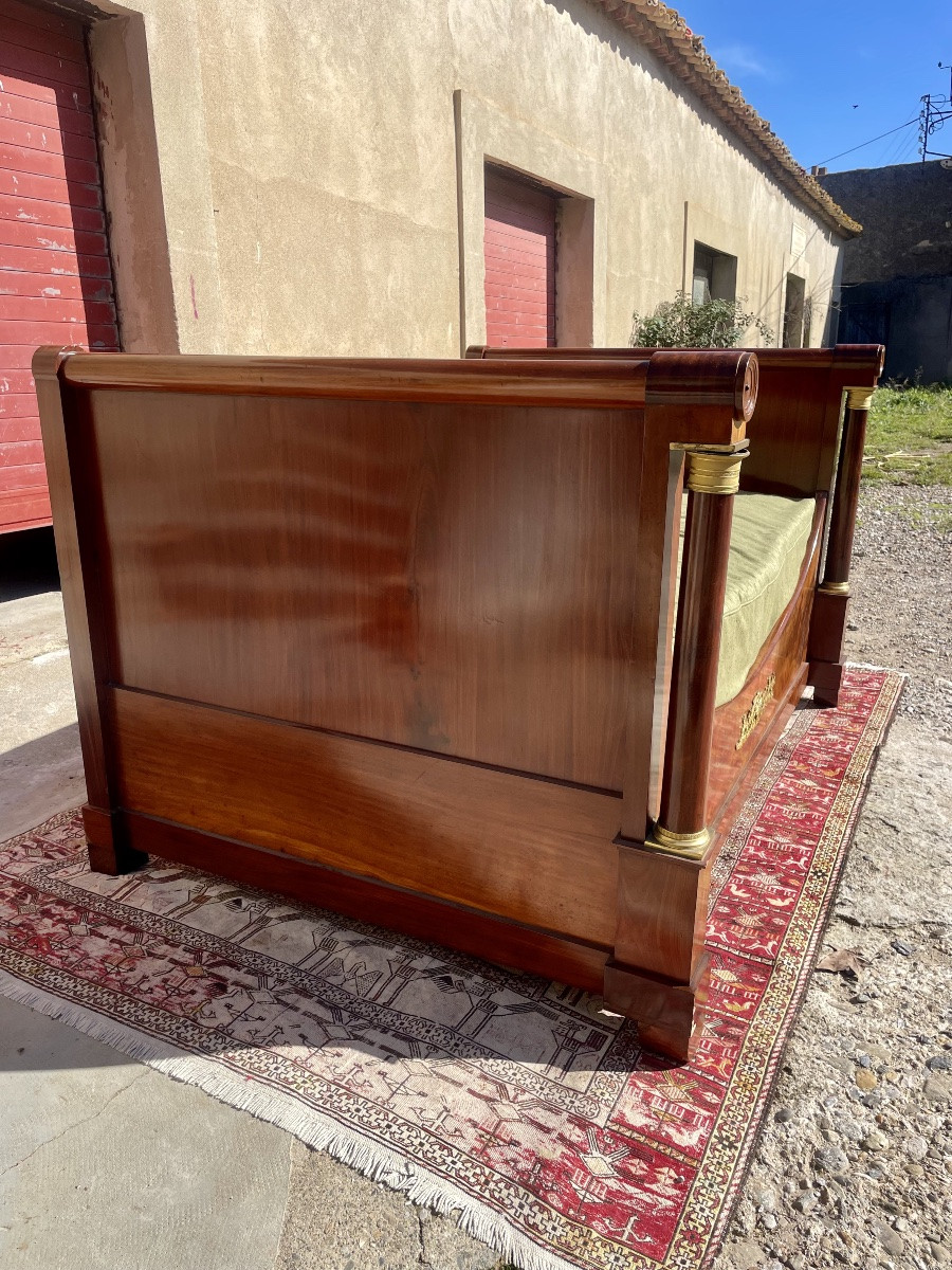 Empire-style Bed With Detached Mahogany Columns, Period Style -photo-5