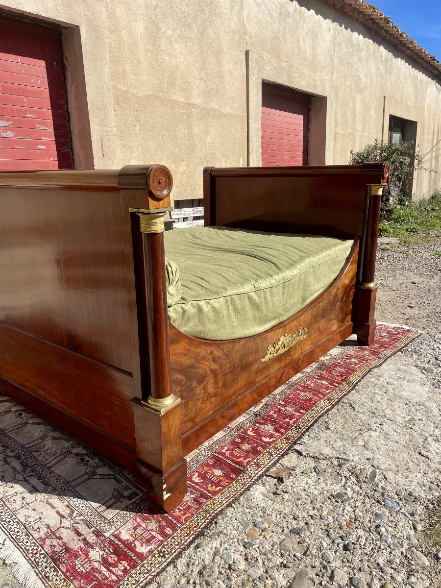 Empire-style Bed With Detached Mahogany Columns, Period Style -photo-7