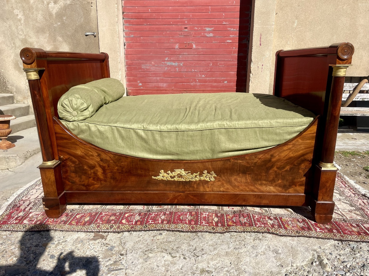 Empire-style Bed With Detached Mahogany Columns, Period Style 