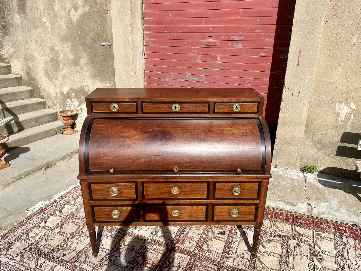 Desk, Louis XVI Cylinder Desk, 18th Century-photo-2