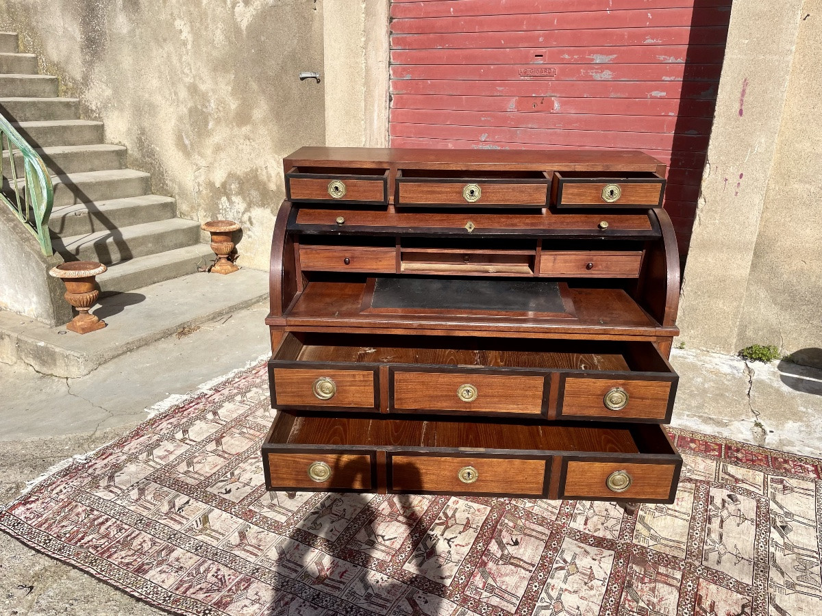 Desk, Louis XVI Cylinder Desk, 18th Century-photo-3