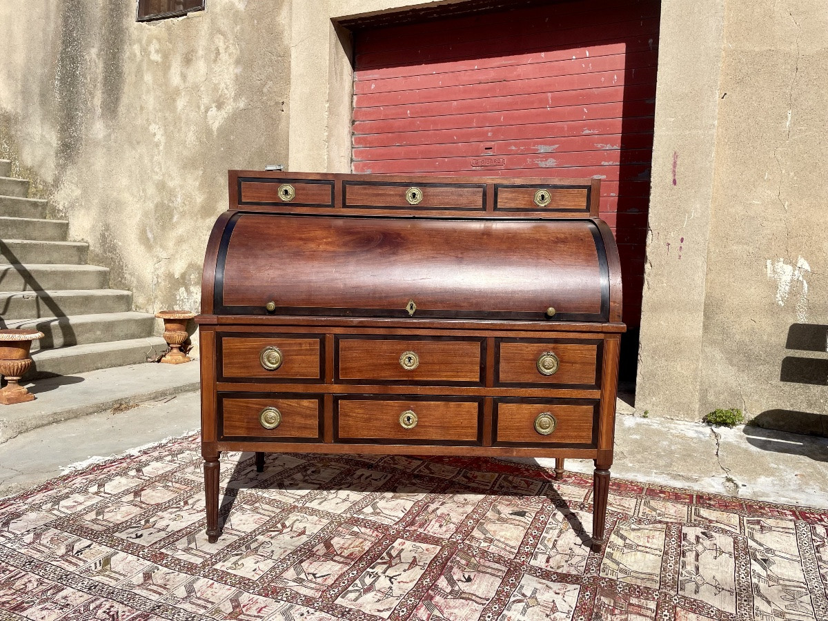 Desk, Louis XVI Cylinder Desk, 18th Century-photo-1