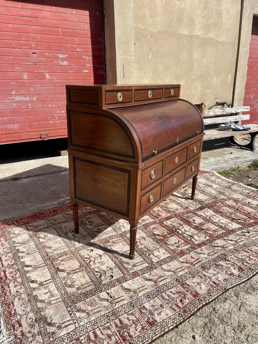 Desk, Louis XVI Cylinder Desk, 18th Century-photo-7