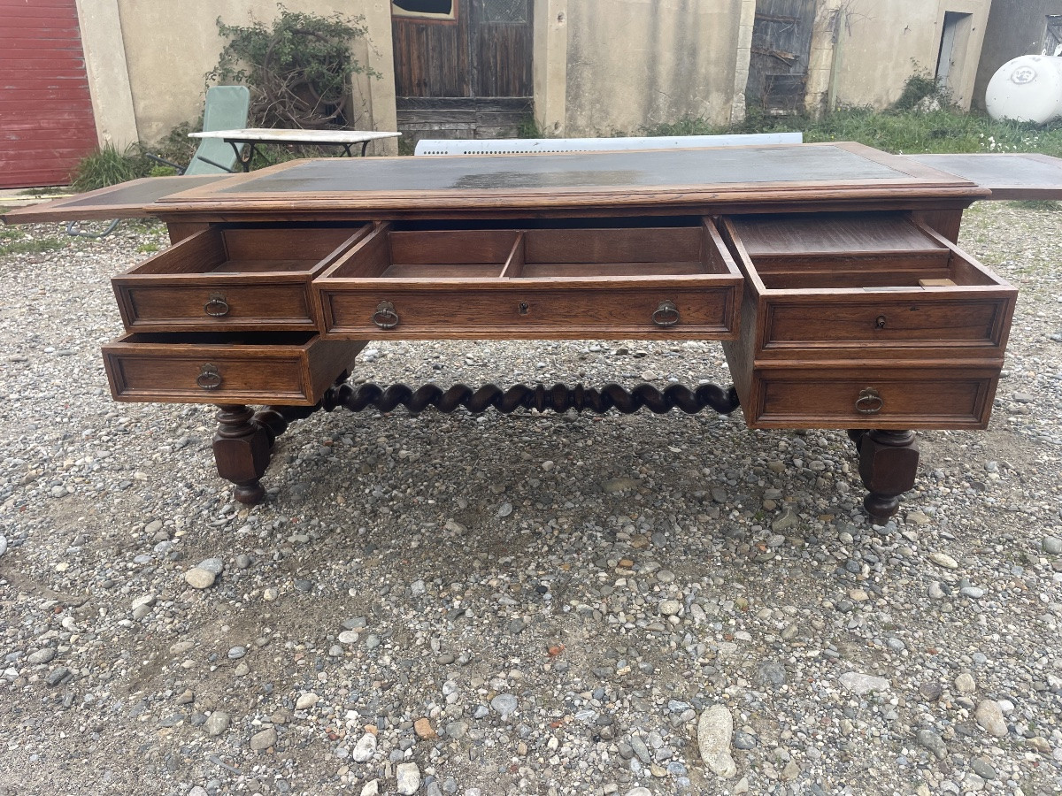 bureau, Louis XIII, en chêne massif d’époque XIXem siecle-photo-3