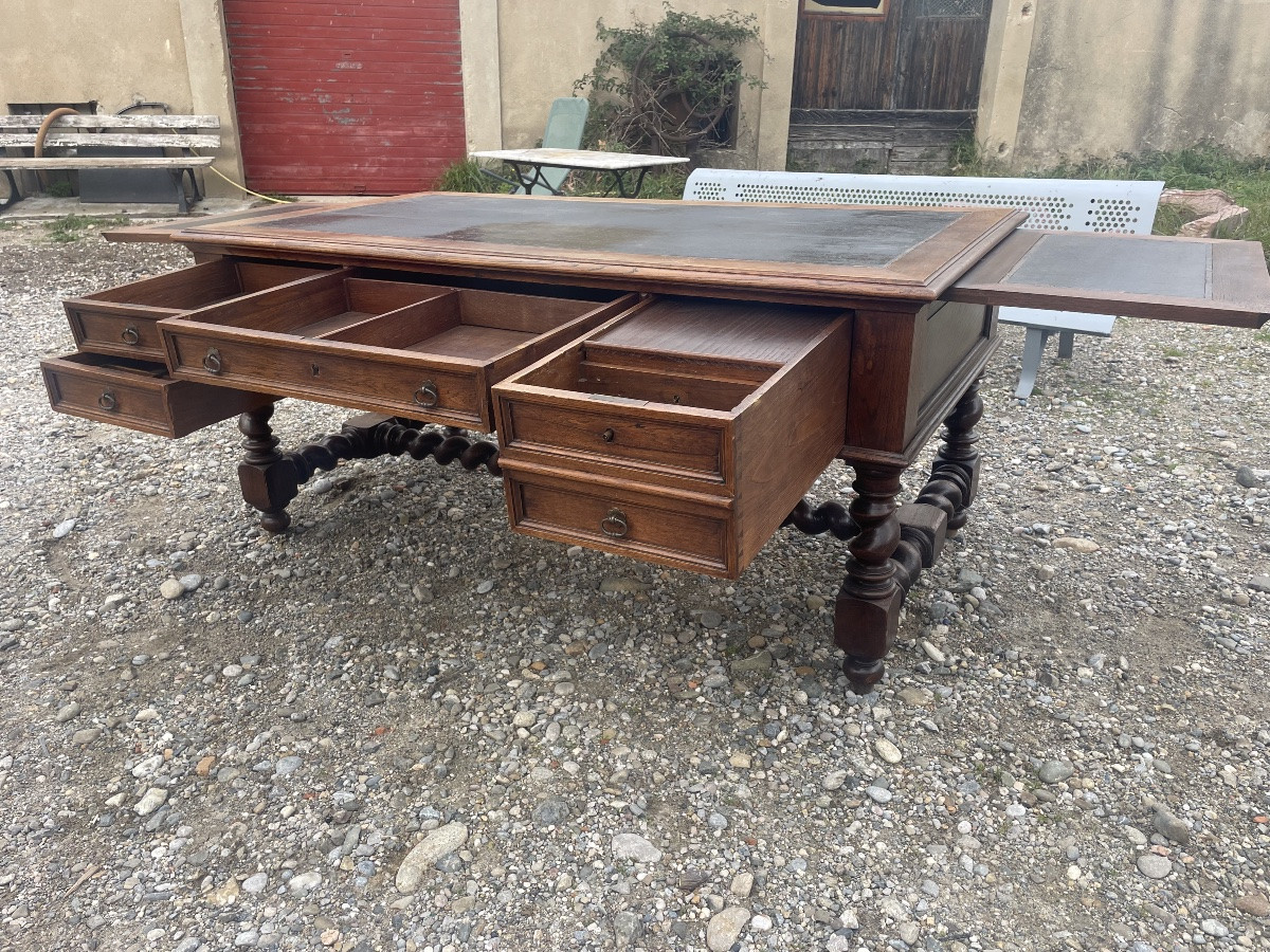 bureau, Louis XIII, en chêne massif d’époque XIXem siecle-photo-4