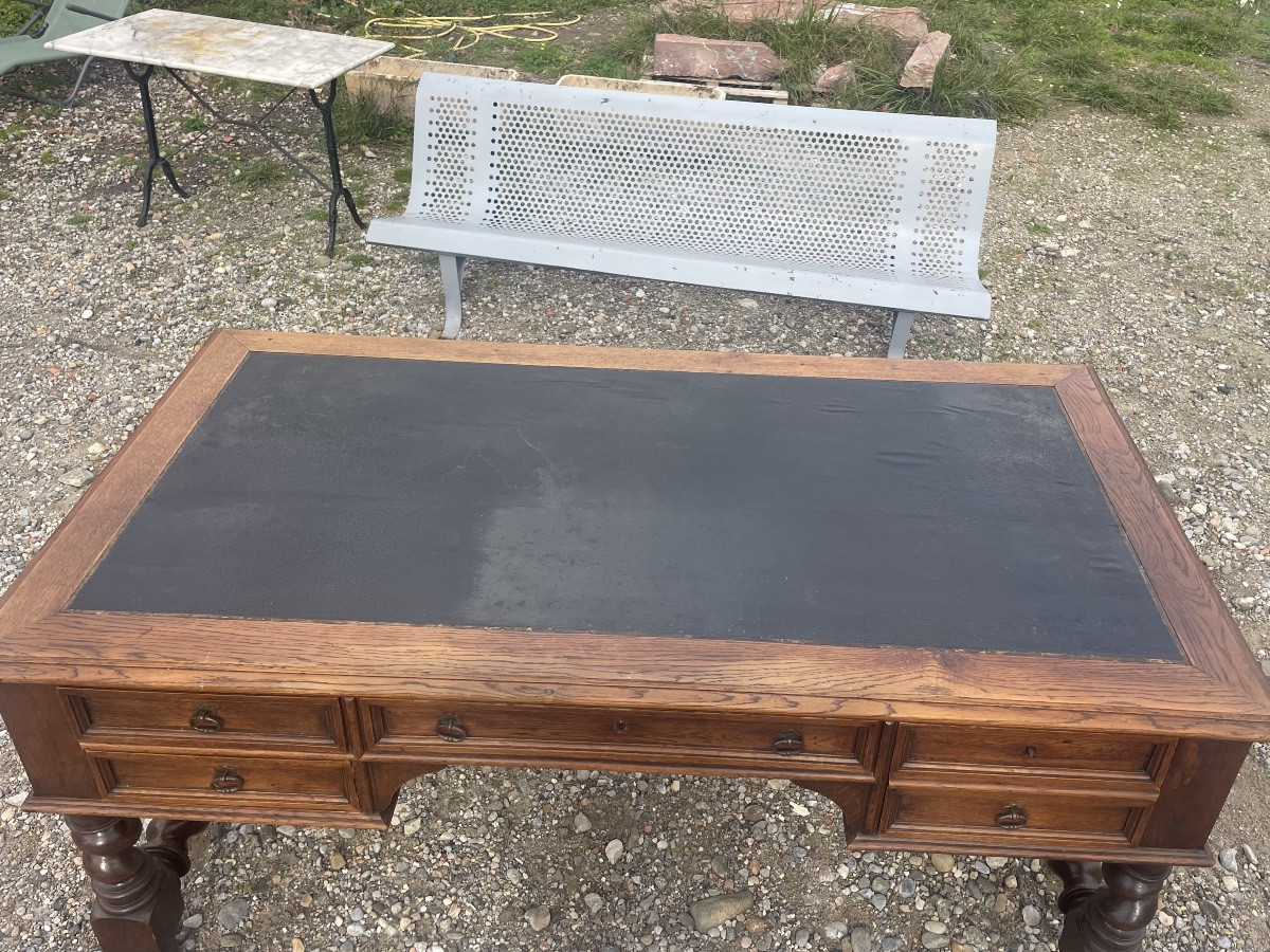 bureau, Louis XIII, en chêne massif d’époque XIXem siecle-photo-3
