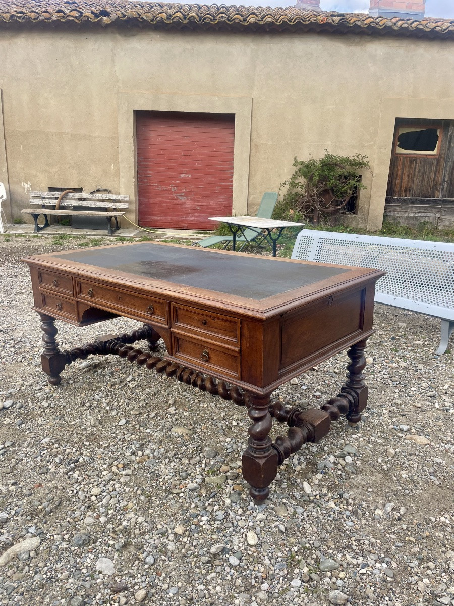 bureau, Louis XIII, en chêne massif d’époque XIXem siecle-photo-4