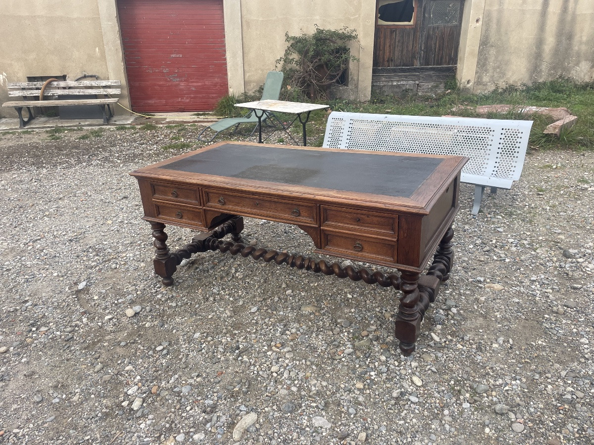 bureau, Louis XIII, en chêne massif d’époque XIXem siecle-photo-7