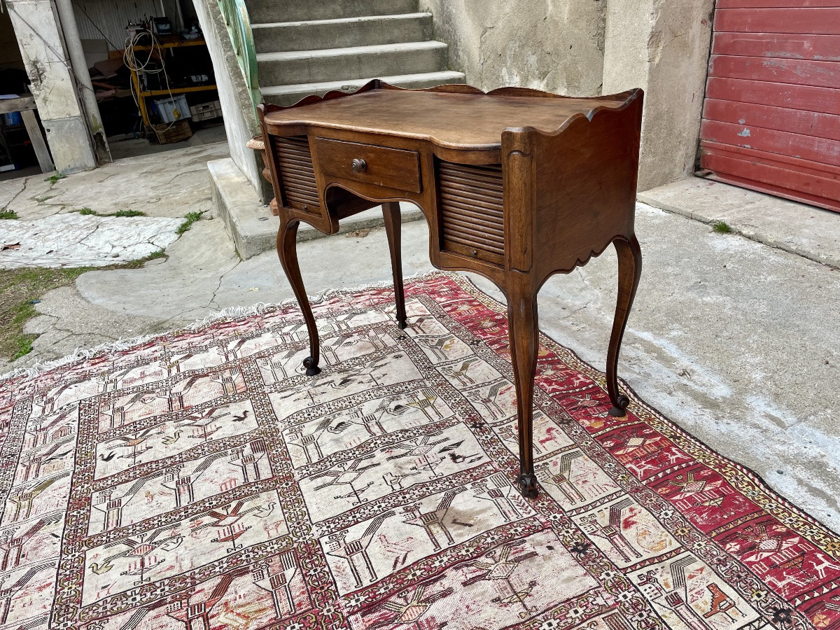 Bureau Louis XV, provençale en noyer XIXem siècle -photo-2