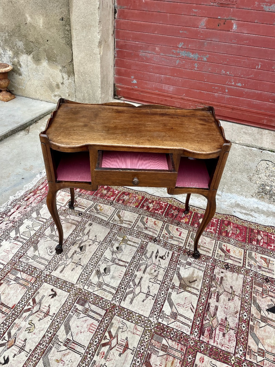 Bureau Louis XV, provençale en noyer XIXem siècle -photo-4