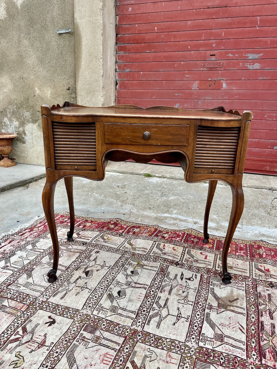 Bureau Louis XV, provençale en noyer XIXem siècle -photo-4