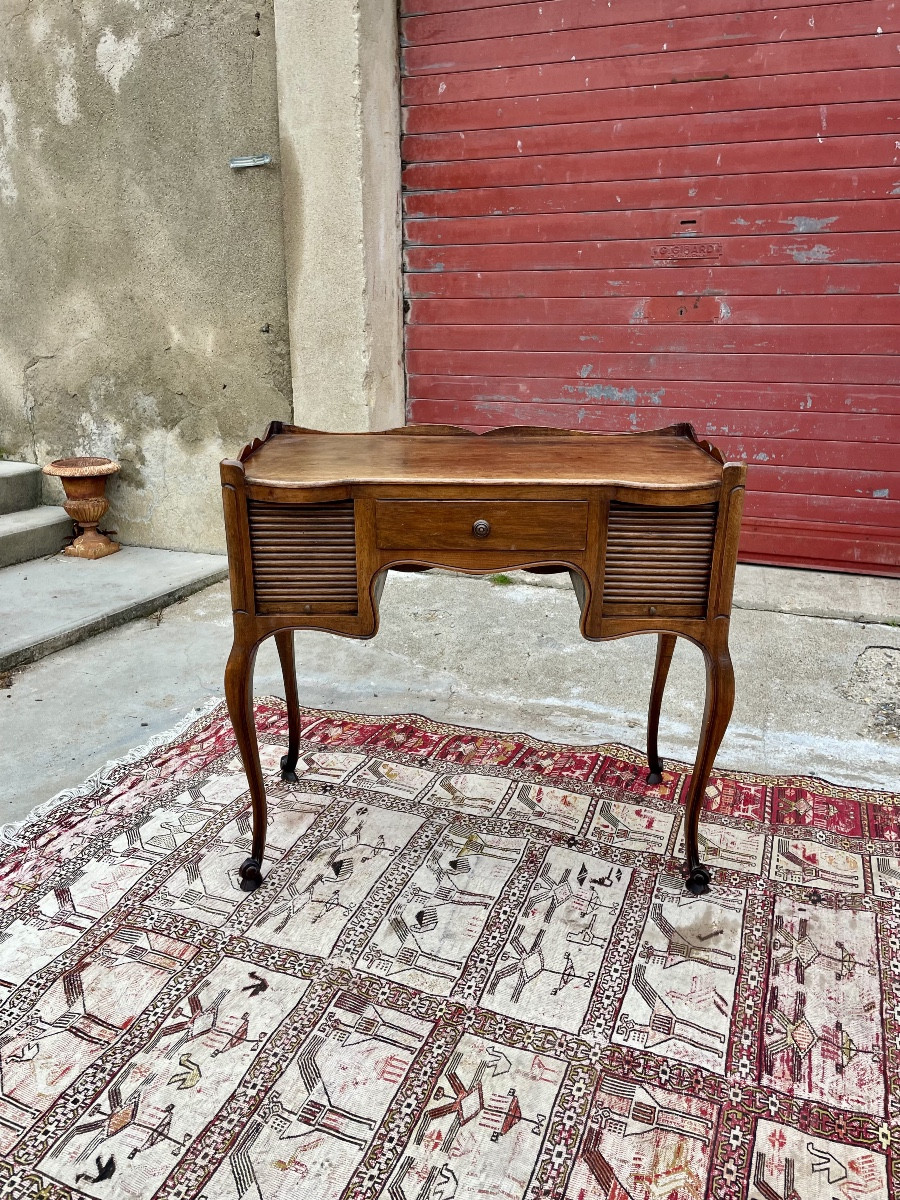 Bureau Louis XV, provençale en noyer XIXem siècle 