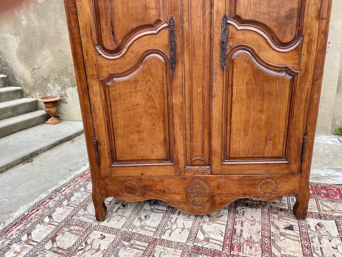 Louis XV Style Walnut Wardrobe From The 18th Century -photo-2