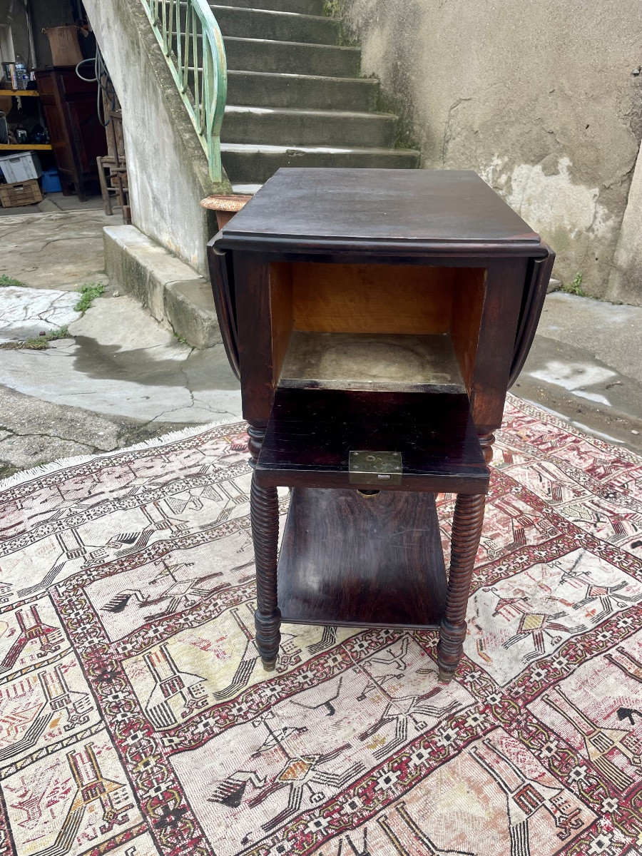 Small Mahogany Drop-leaf Table, Napoleon III/19th Century -photo-5