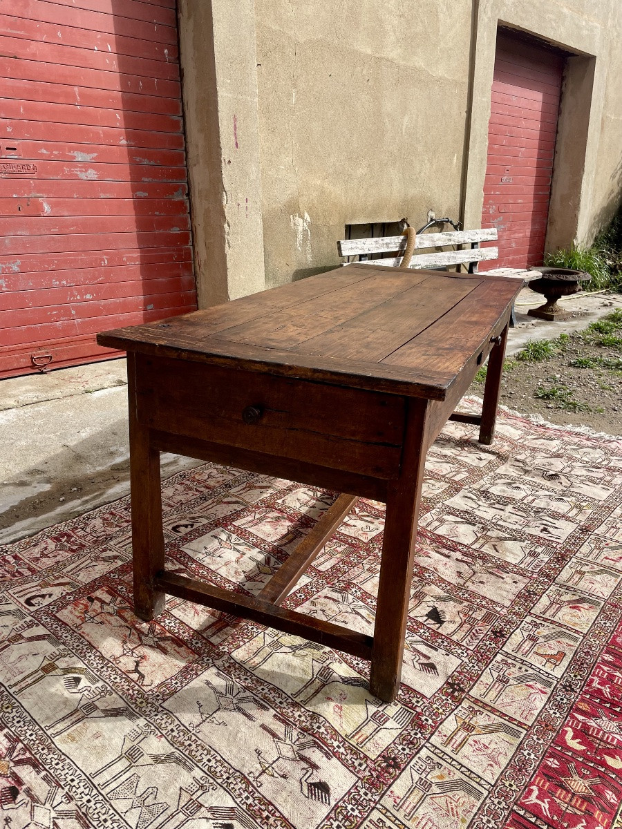 Farmhouse Table, Directoire Style, In Walnut, 13th Century -photo-4