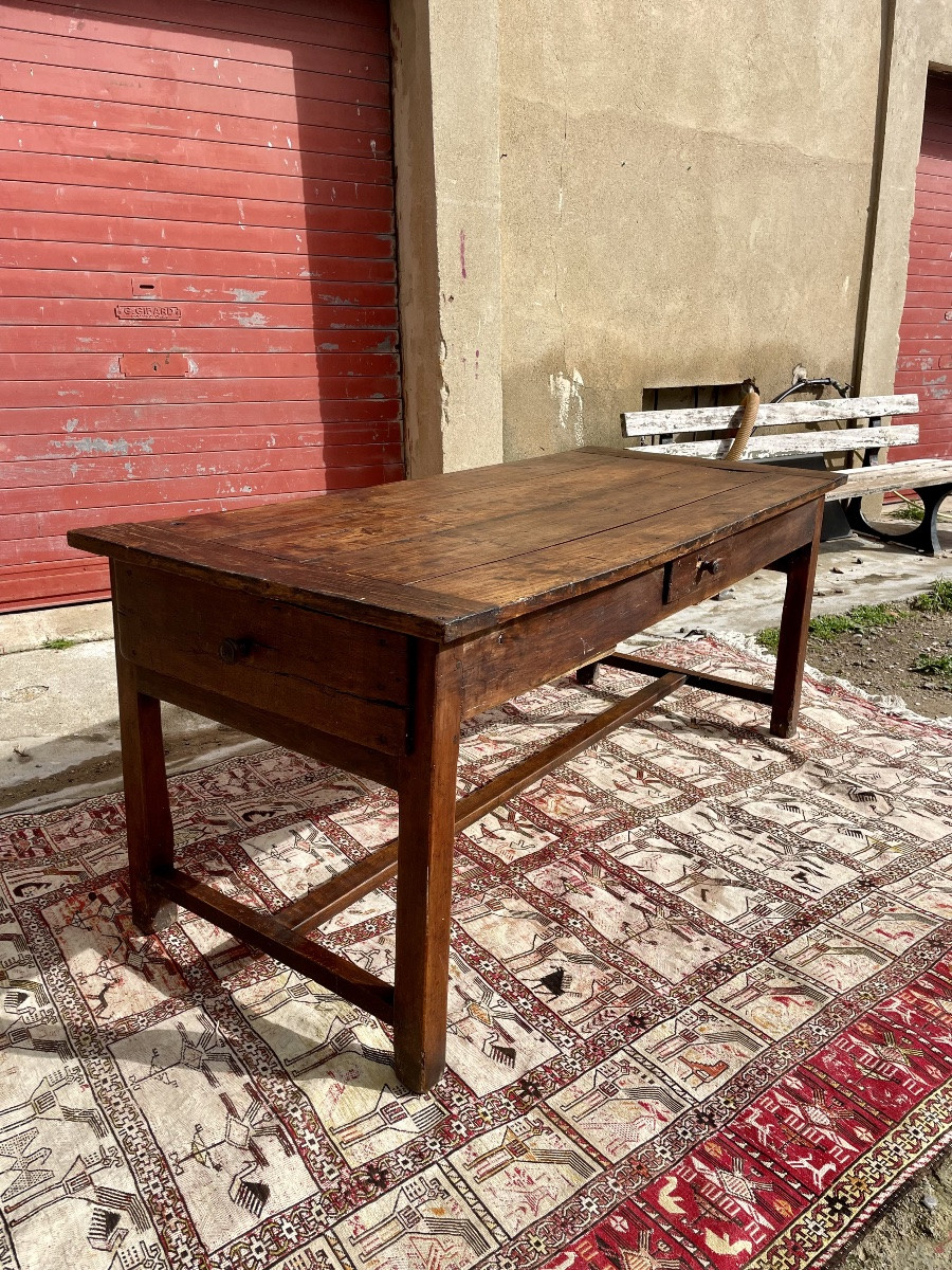 Farmhouse Table, Directoire Style, In Walnut, 13th Century -photo-7