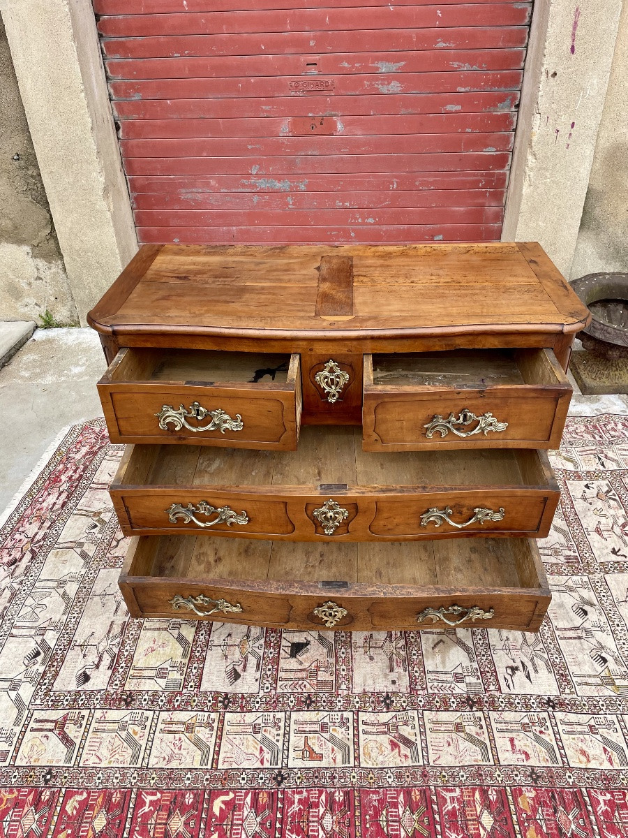 Commode provençale galbe en noyer  d époque XVIIIem siecle-photo-4