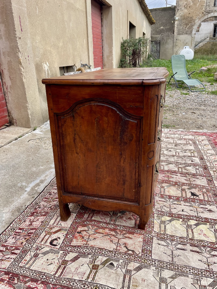 Commode provençale galbe en noyer  d époque XVIIIem siecle-photo-1