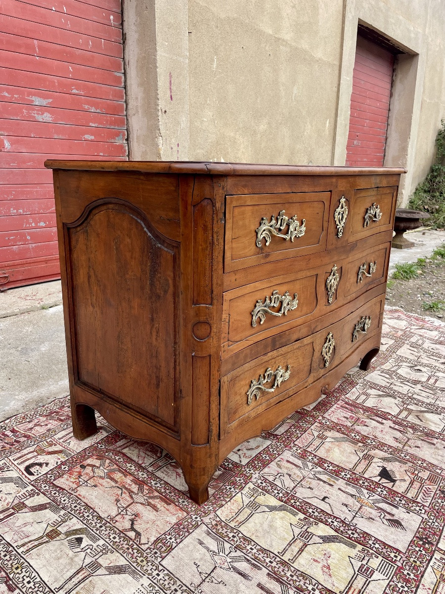 Commode provençale galbe en noyer  d époque XVIIIem siecle-photo-2