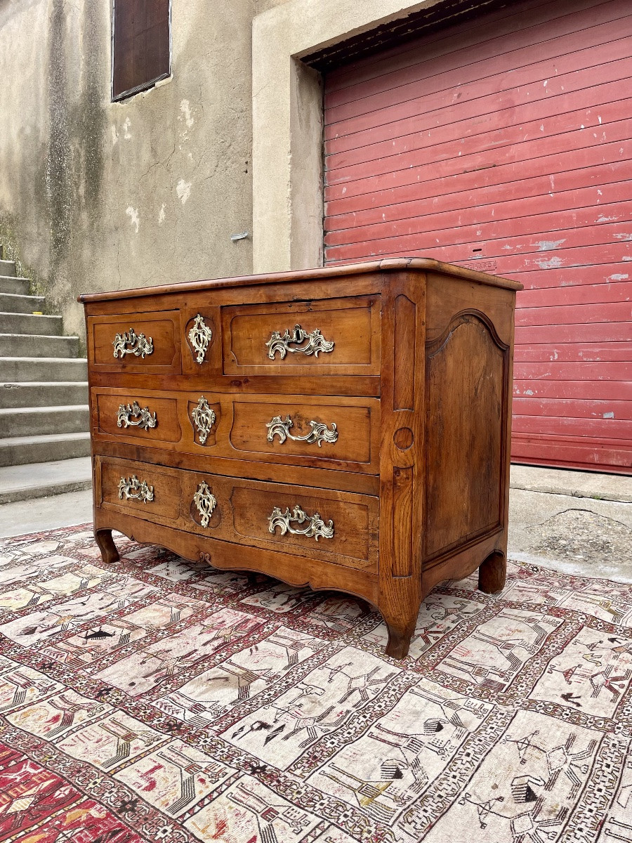 Commode provençale galbe en noyer  d époque XVIIIem siecle-photo-4