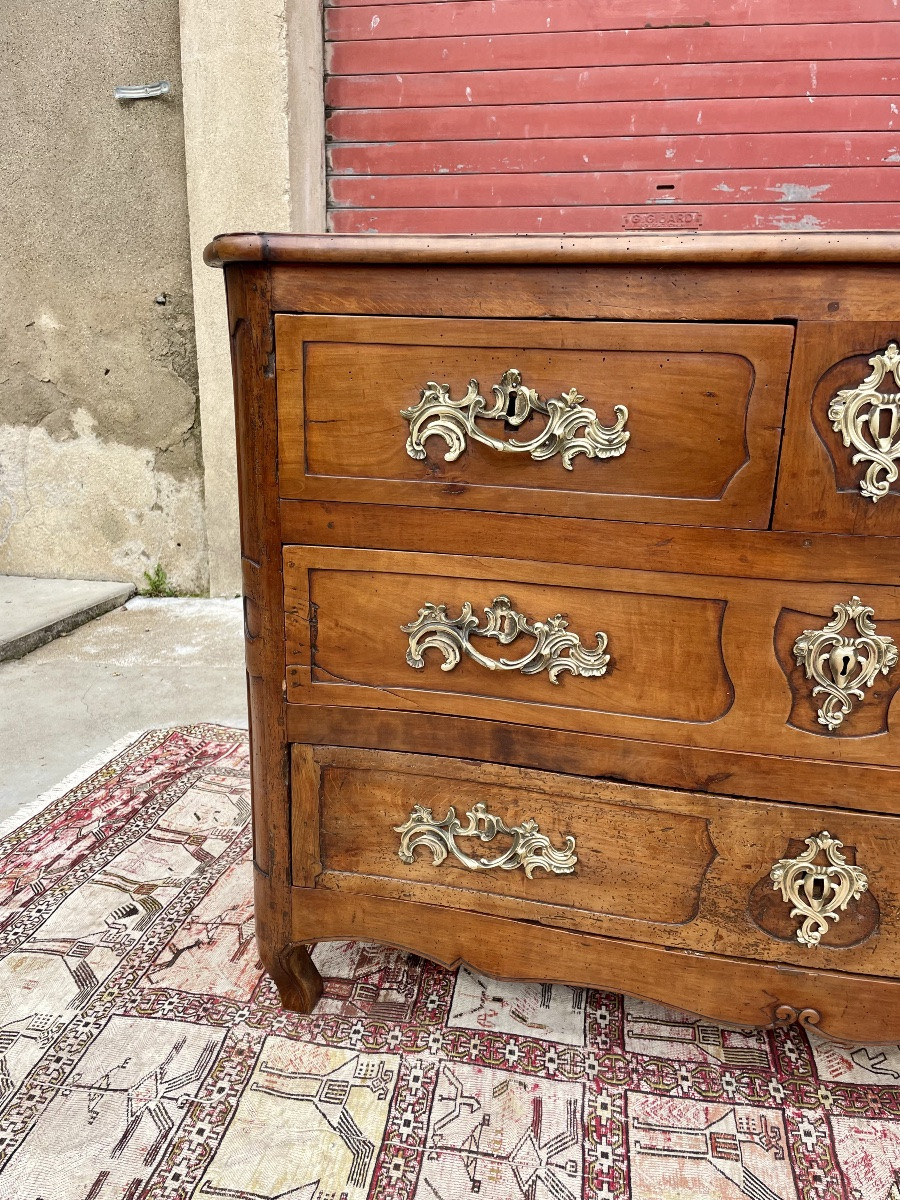 Commode provençale galbe en noyer  d époque XVIIIem siecle-photo-7