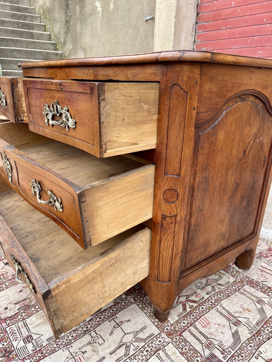 Commode provençale galbe en noyer  d époque XVIIIem siecle-photo-8