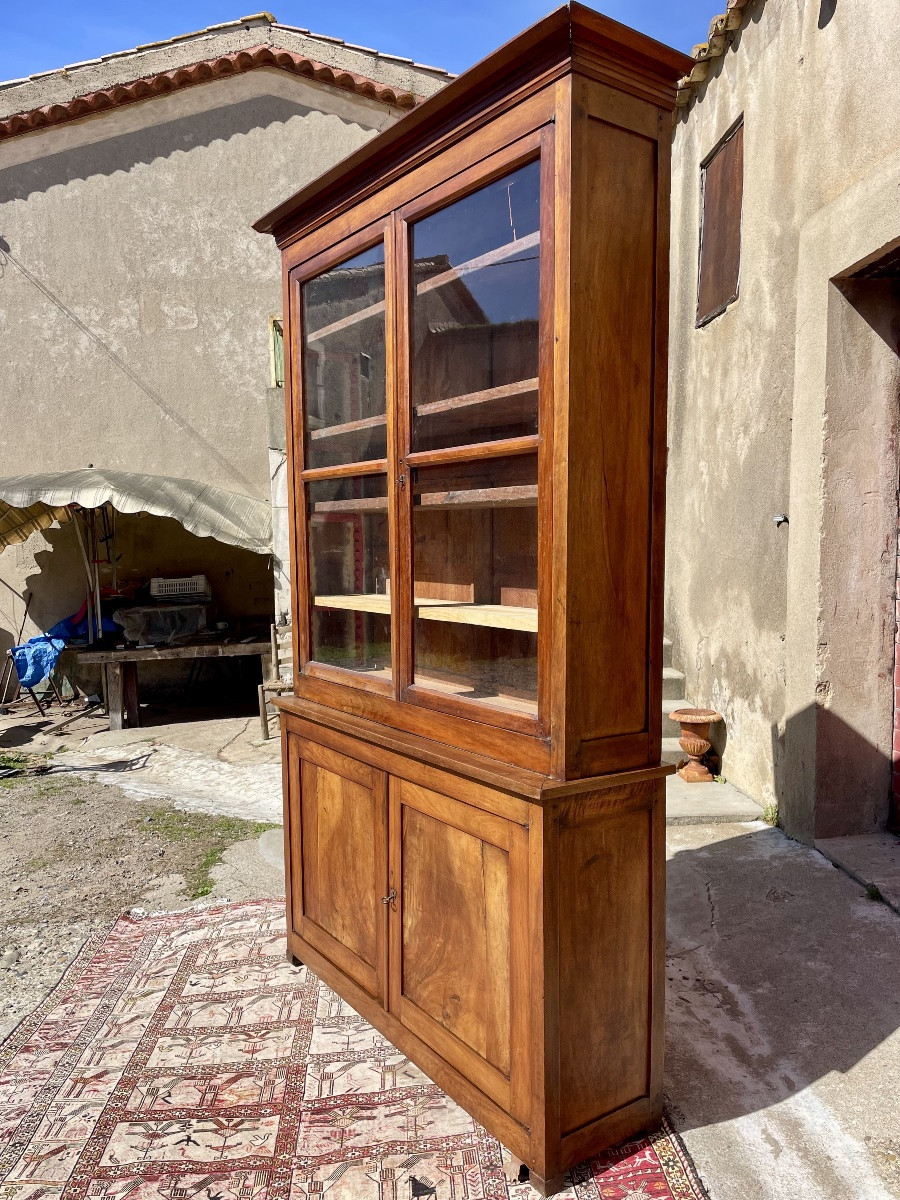 Buffet, Bibliothèque,,, de corps en noyer, massif, époque, directoire XVIIIe siècle-photo-3