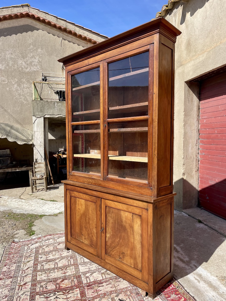 Buffet, Bibliothèque,,, de corps en noyer, massif, époque, directoire XVIIIe siècle-photo-4