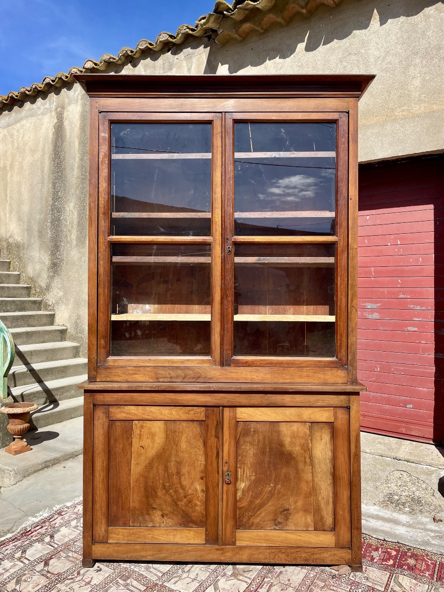 Buffet, Bibliothèque,,, de corps en noyer, massif, époque, directoire XVIIIe siècle-photo-8