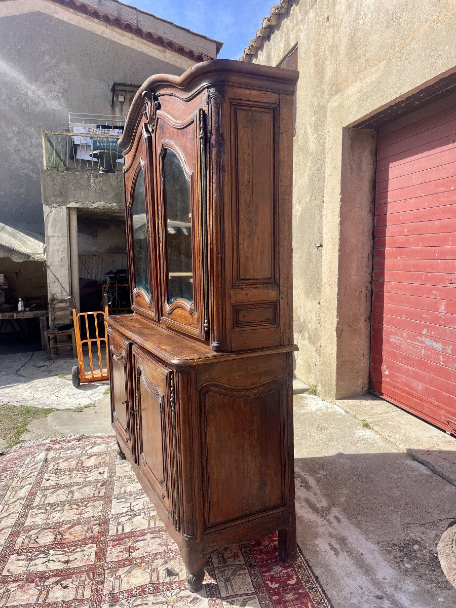 Two-part Glazed Walnut Buffet, From The Regency Period, 18th Century -photo-2