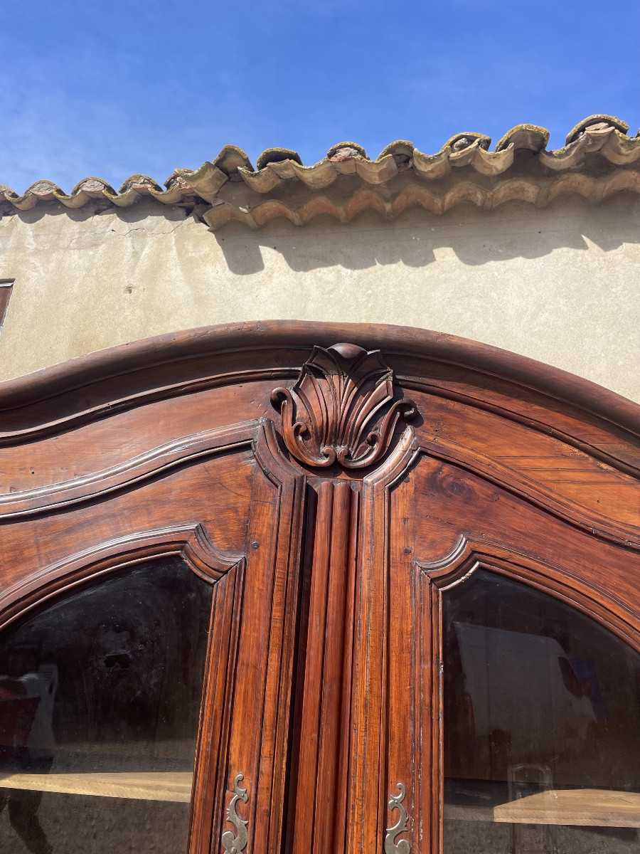 Two-part Glazed Walnut Buffet, From The Regency Period, 18th Century -photo-4
