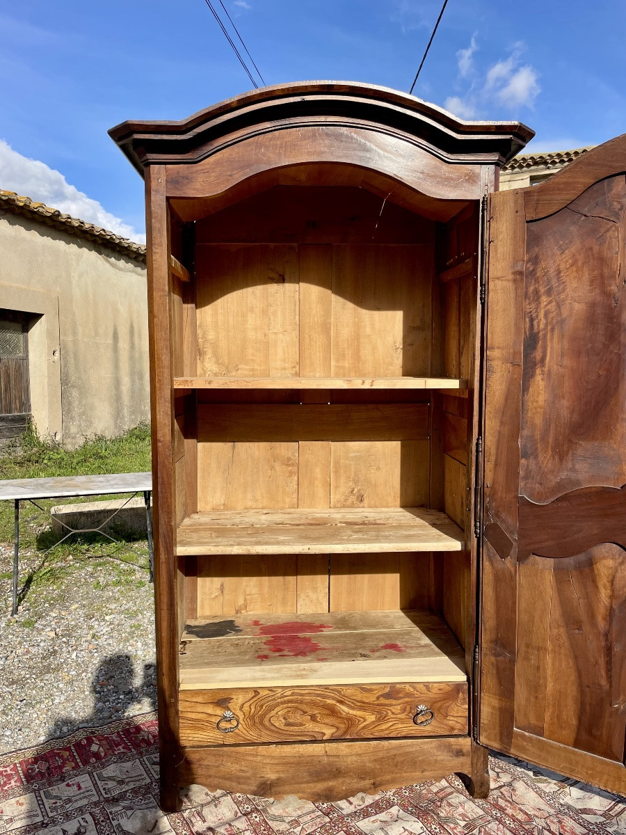 Louis XV Style Walnut Bonnetière, 18th Century-photo-1