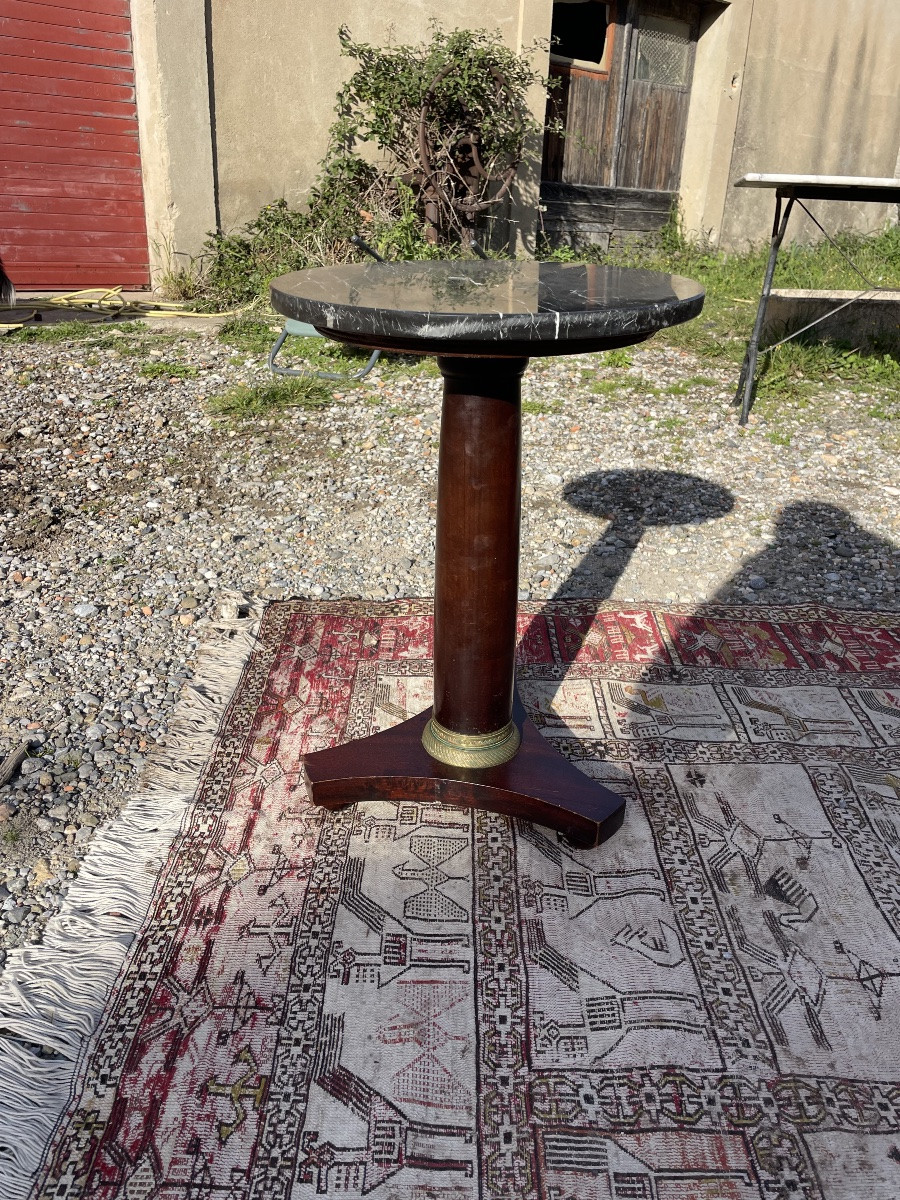 Petit guéridon empire en acajou d époque XIXÉM siècle -photo-2