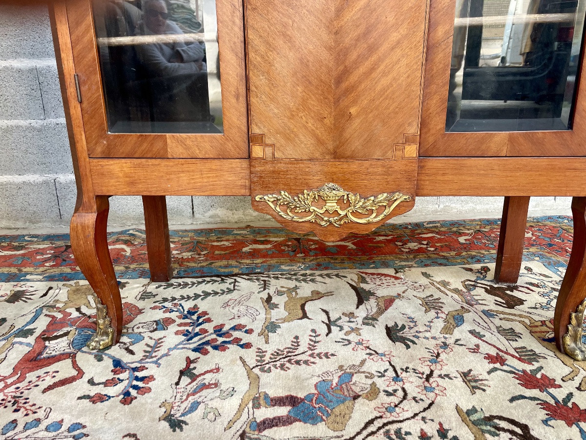 Paire de vitrines transition Louis XV, Louis XVI d’époque XIXE siècle -photo-7