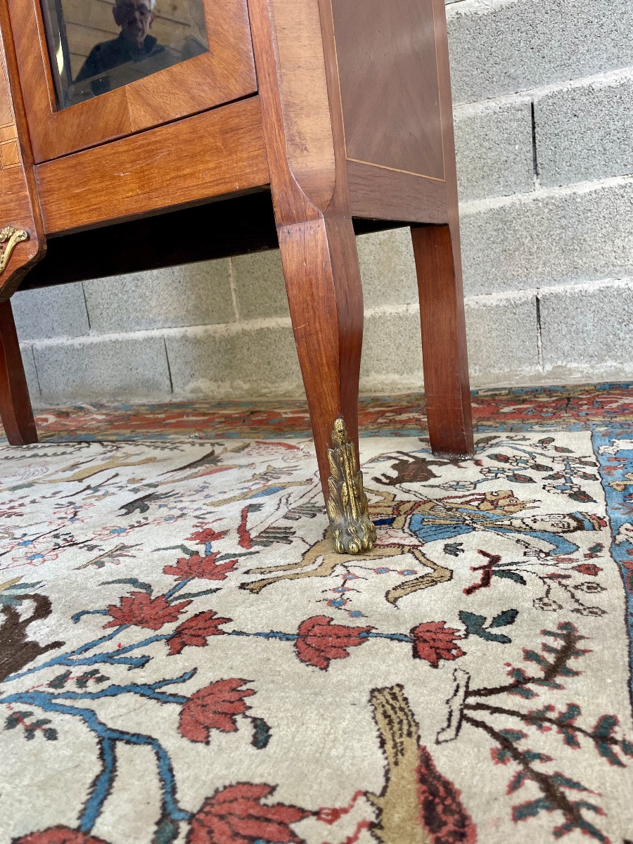 Paire de vitrines transition Louis XV, Louis XVI d’époque XIXE siècle -photo-8