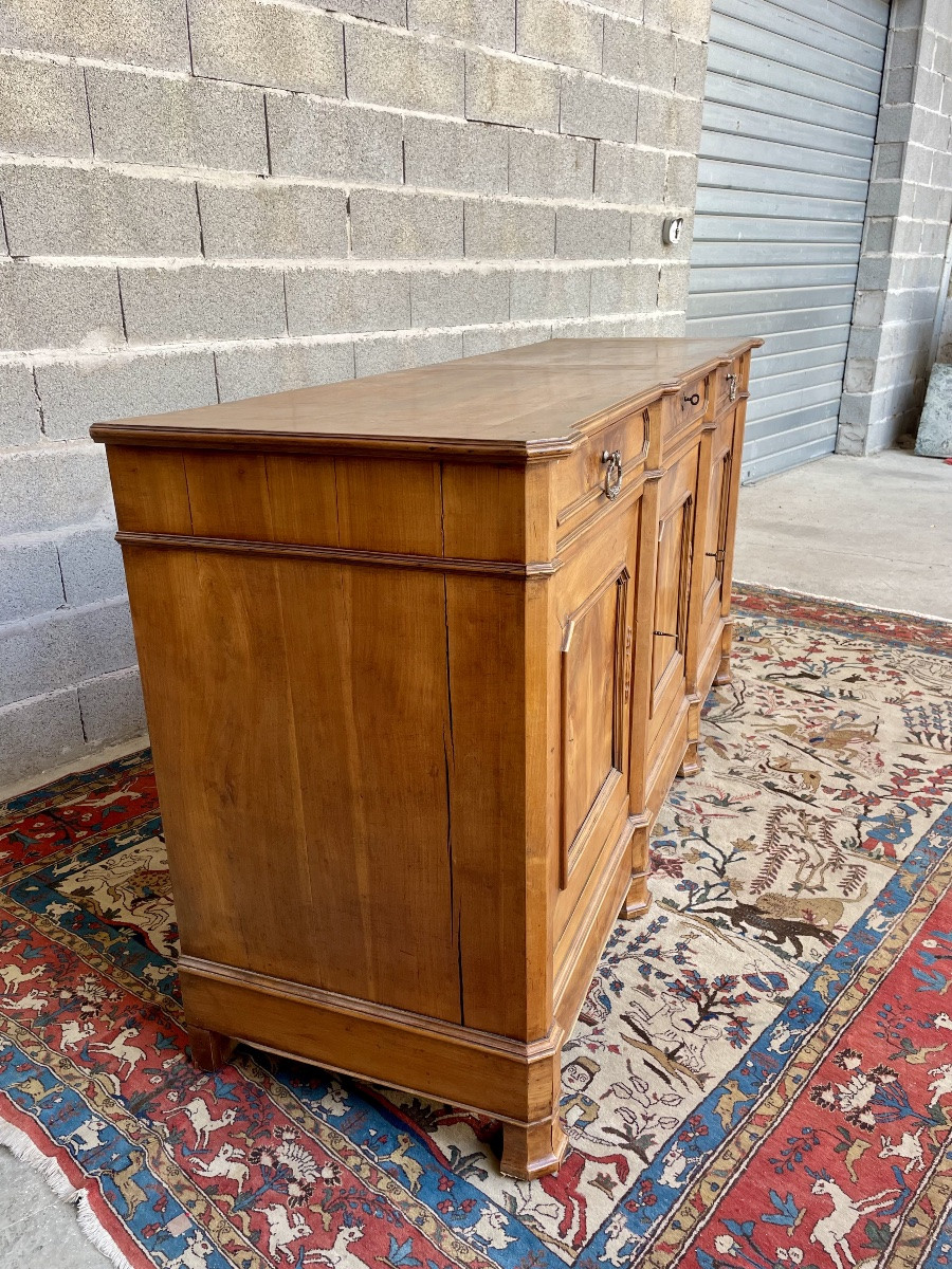 19th-century Cherrywood Sideboard With Three Doors -photo-7