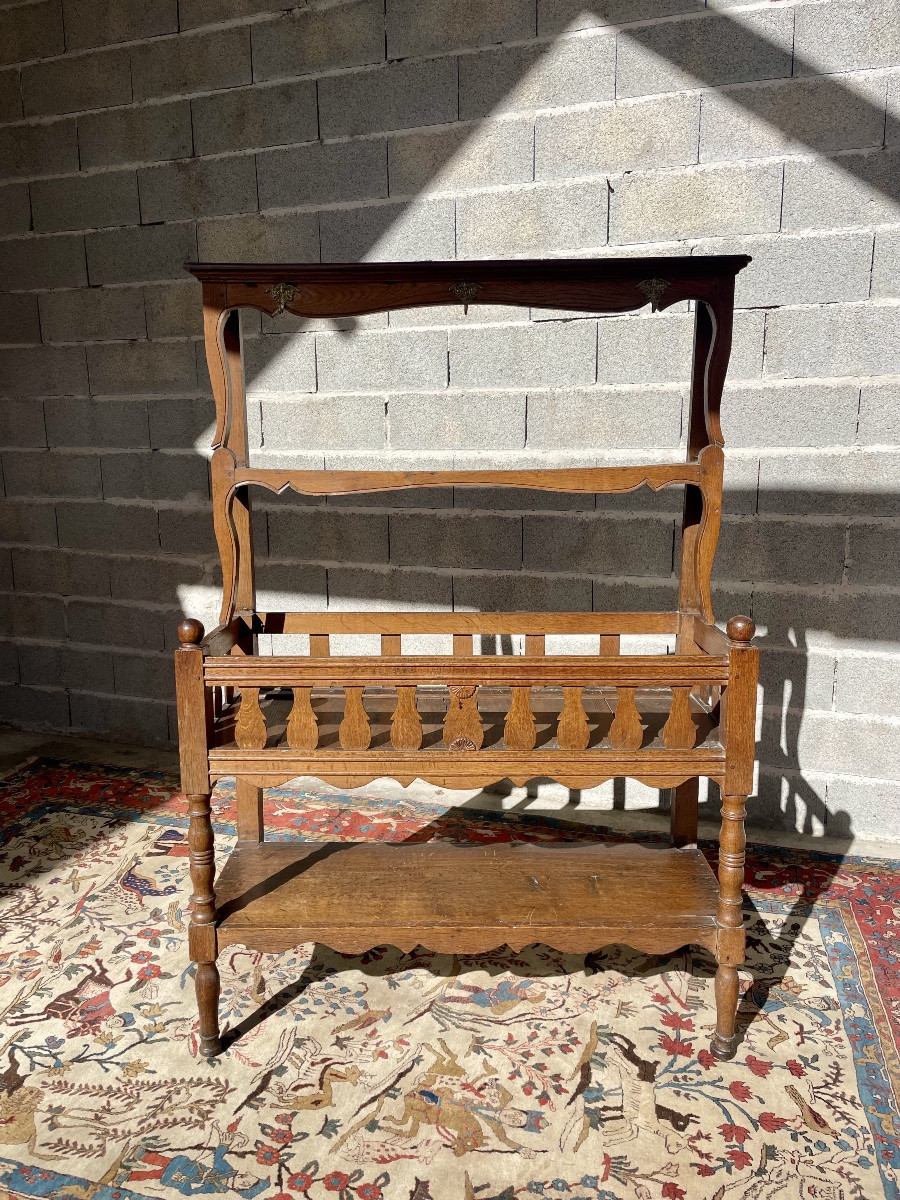 Picard Period Drainer, Louis XV Style, In Oak, 18th Century -photo-3
