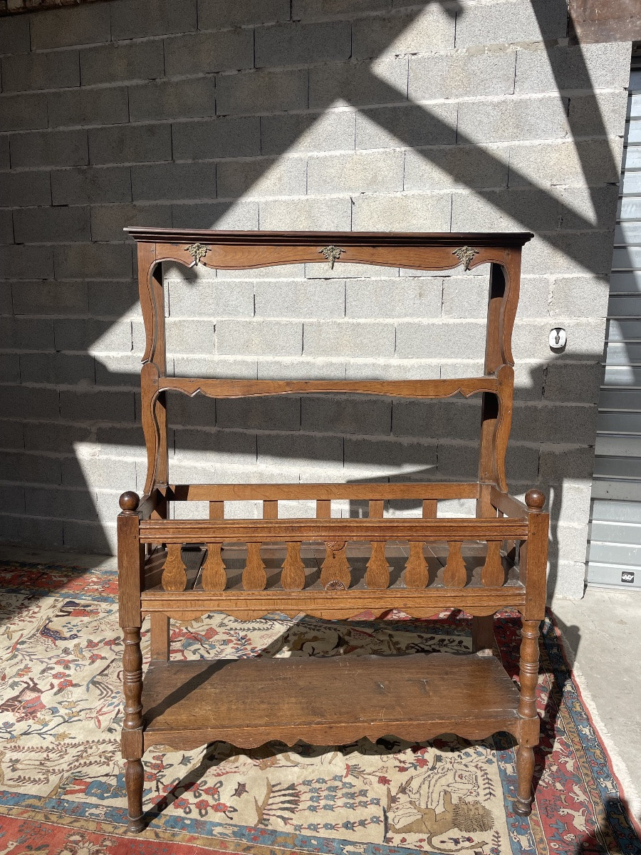 Picard Period Drainer, Louis XV Style, In Oak, 18th Century -photo-4